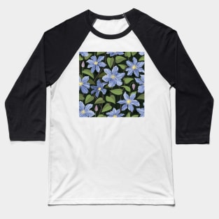 Clematis flowers blue Baseball T-Shirt